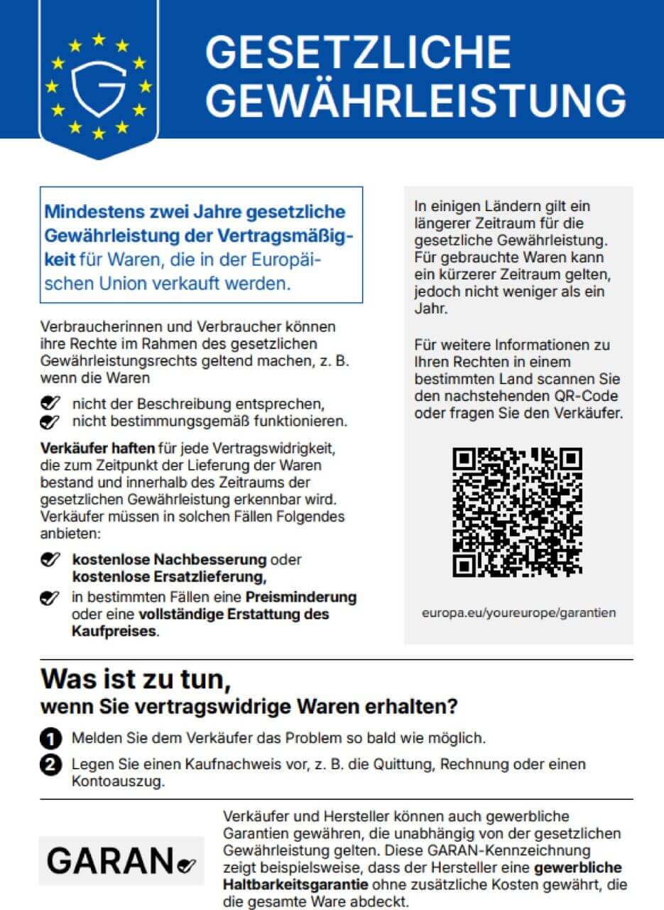 Gesetzlichen Gewährleistungsrechte